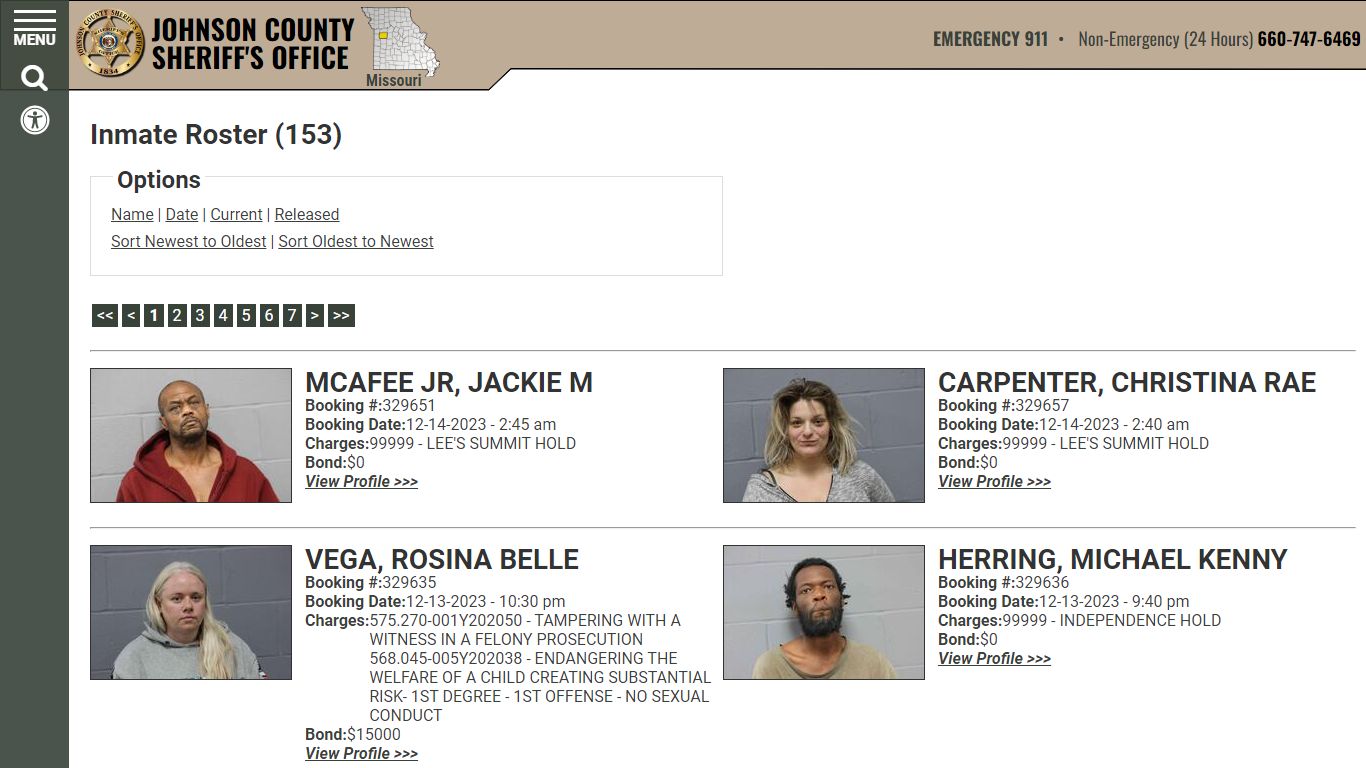 Inmate Roster - Current Inmates Booking Date Descending - Johnson ...